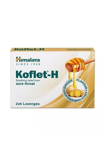 Himalaya Koflet Ginger Sore Throat Ginger Flavor, 12 Tablets