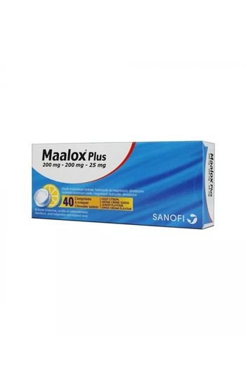Maalox Plus Chewable Tablets, 40 Pieces