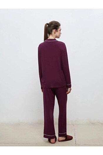 LC Waikiki LCW DREAM Gömlek Yaka Kadın Pijama Takımı (W5)