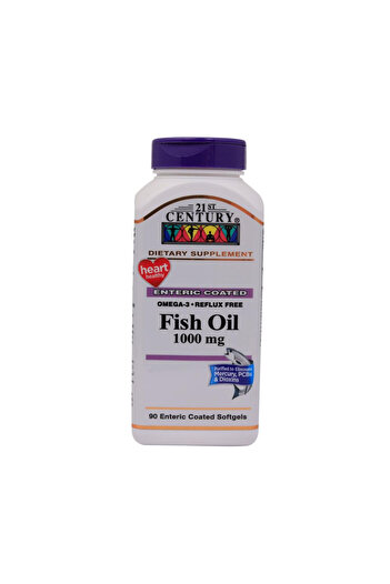 21st Century Omega-3 Fish Oil, 1000 Mg, 90 Tablets
