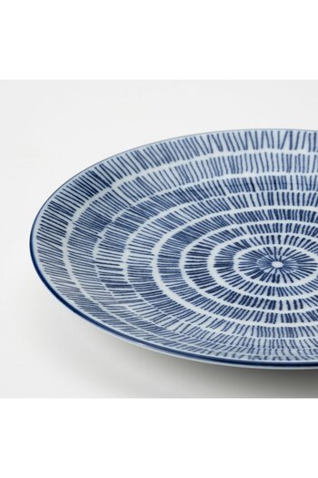 IKEA ENTUSIASM Side Plate, Pattern/Blue, 18 cm