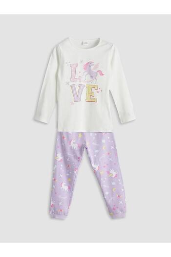 LC Waikiki Σετ πιτζάμες για κορίτσια LCW Kids Crew Neck (W5)