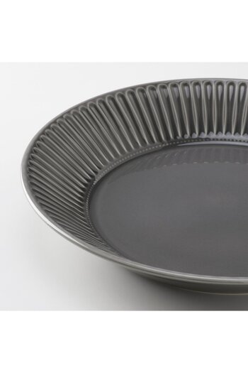 IKEA STRIMMIG Serving Plate, Stoneware Gray, 29 cm
