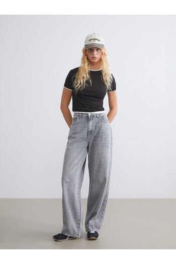 LC Waikiki Xside Gray Baggy Fit Women's Jean Trousers