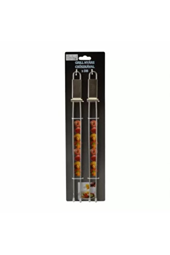 Perfect Home Skewers for grilling bacon, set of 2 pieces, 32 cm, Perfect Home