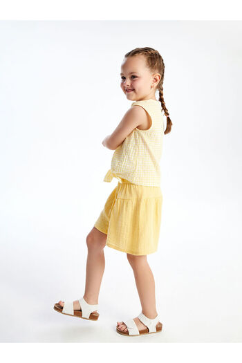 LC Waikiki Basic Muslin Girl's Shorts with Elastic Waist