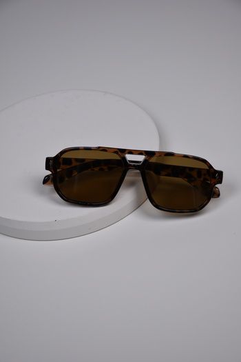 LOOKUP NEW Unisex Women Men Uv400 Protected Bone Drop Marginal Metal Detail Sunglasses