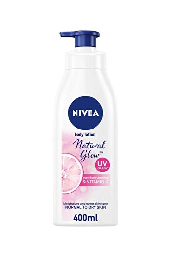 NIVEA Natural Glow Body Lotion, Even Tone, Vitamin C - Normal To Dry Skin 400ml