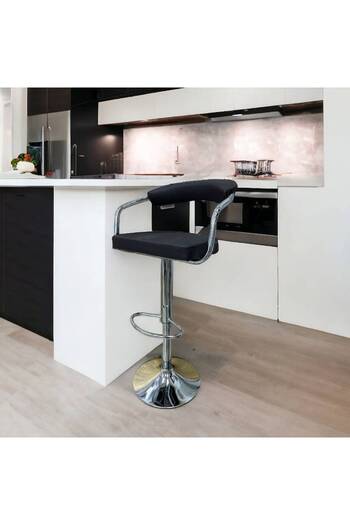 Al Saada Home Rotating Leather Bar Chair 114 x 45 x 45 cm - Coffee