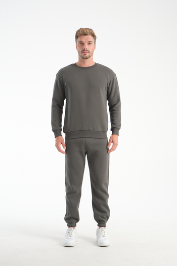 kaphone 10 Men's Pamulu 3 Thread Inside Fleece 0 Collar Tracksuit Set