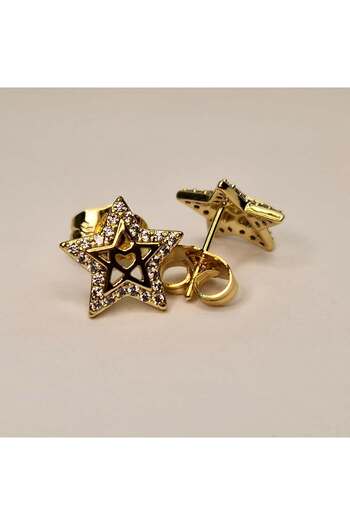 My Bijoux Set cercei si colier Delia placat cu aur de 18k