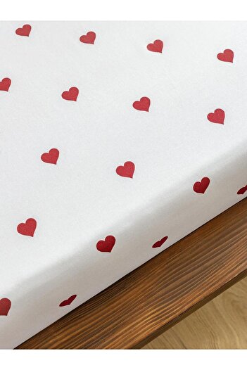 LC Waikiki Lcw Home Heart Printed Double Fitted Sheet (W5)