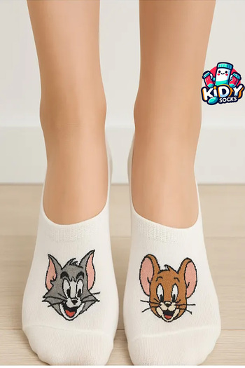 kidy Pack of 5 Women's Patterned Cotton Invisible Ballerina Sneaker Socks