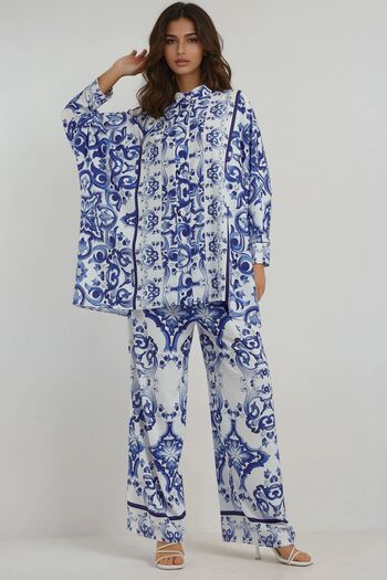 Hiccup Floral Patterned Modest Suit
