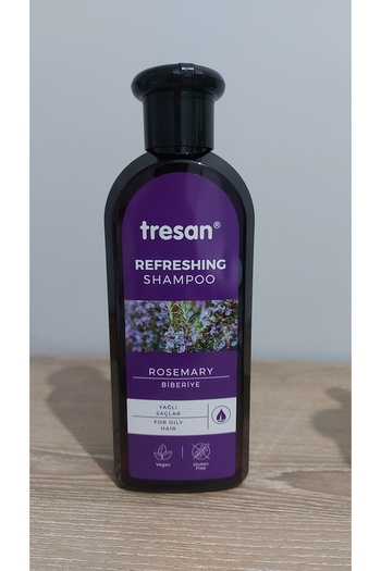 Tresan (2 Pieces) Rosemary Shampoo 300 ml – for Oily Hair – Anti-Hair Loss – Vegan –