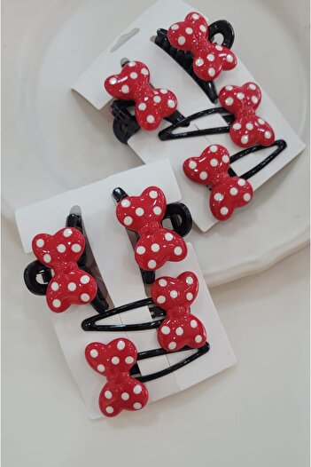GÜLPEŞE Set of 4 Red Bow Buckles Onno-56