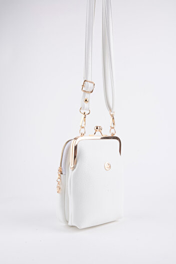 Vivaq Women's Mirket White 3-Eye Scholarship Lined Zipper Closure Handbag and Shoulder Bag