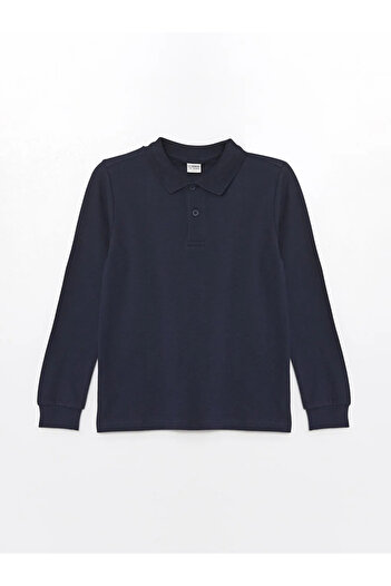 LC Waikiki Lcw Kids Navy Blue Polo Neck Boy's T-Shirt