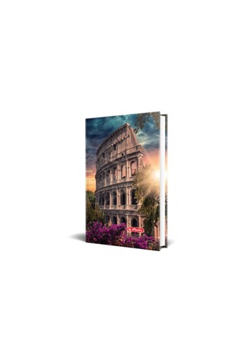 Herlitz Agenda A5 nedatată, 224 pagini, copertă căptușită, motiv City Break Italia