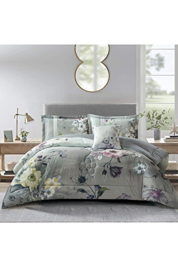 Donetella 4-Piece Digital Print Comforter Set – King Size 250x230 cm, Soft Microfiber Bedding Set.