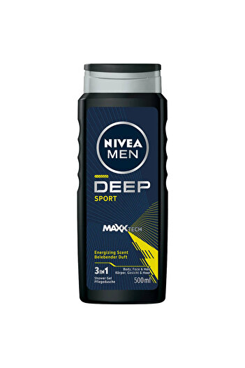 NIVEA Gel de dus Men Deep Sport, 500ml