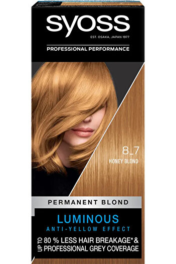 Syoss Color Baseline permanent hair dye 8-7 Honey blonde, 115 ml