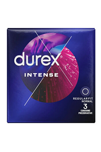 Durex Intense Orgasmic Condoms, 3 pieces