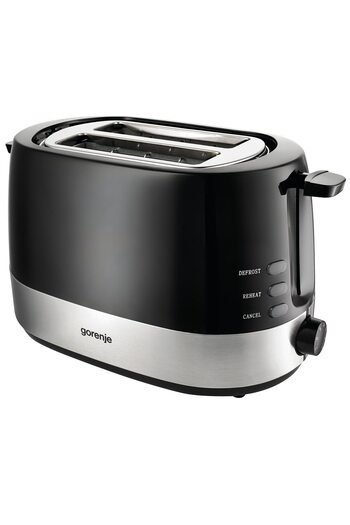 Gorenje Toaster T850BK, 2 slices, 7 browning levels, 850 W, Black / Stainless steel