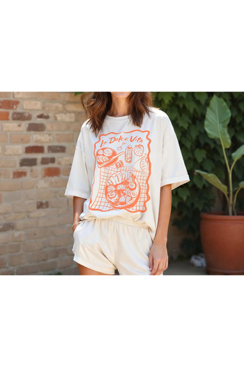 sole stories Premium Oversize κοντομάνικο μπλουζάκι με στάμπα