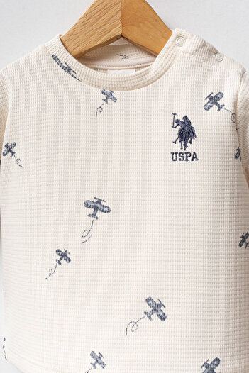 U.S. Polo Assn. U.S. Polo Assn Baby Boy Ecru Baby Sets