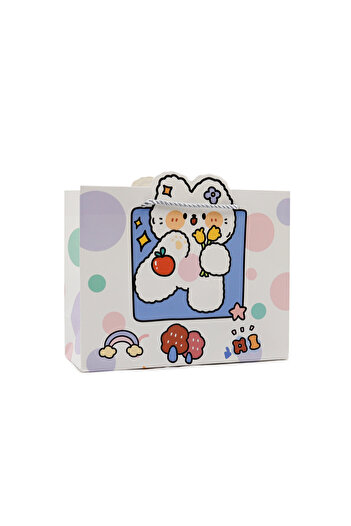 repro design 24x20 Картонна подарункова сумка з шнурком – Симпатична кольорова дитяча сумка для вечірок з фігурками 1 шт. Модель: 1