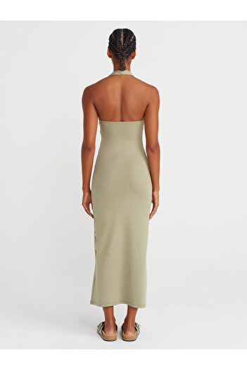 Dilvin 91476 Μίντι Φόρεμα Halter Neck-Çağla