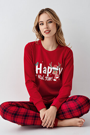 Rolypoly Kadın Kırmızı Pijama Takımı