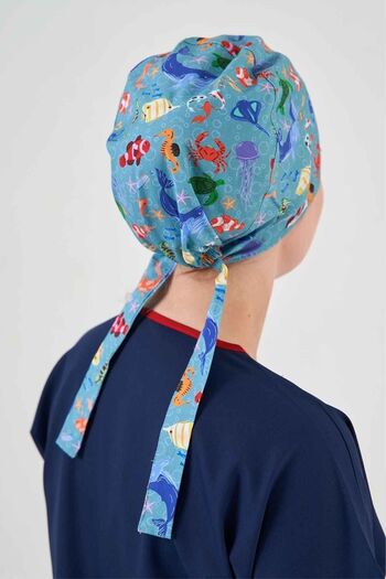 Owlet Medikal Ocean Turquoise Surgical Hijab Bonnet