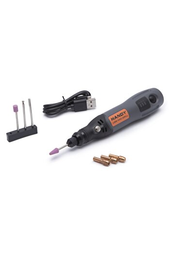 Flo Aparat de Gravura cu 4 Varfuri de Lucru, pentru Lucrari de Detaliu, cu Acumulator 600 mAh, Turatie m