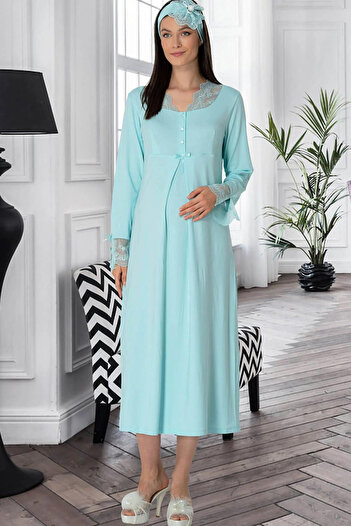 Mavelle Women's Lace Detailed Maternity Maternity Dress 5342