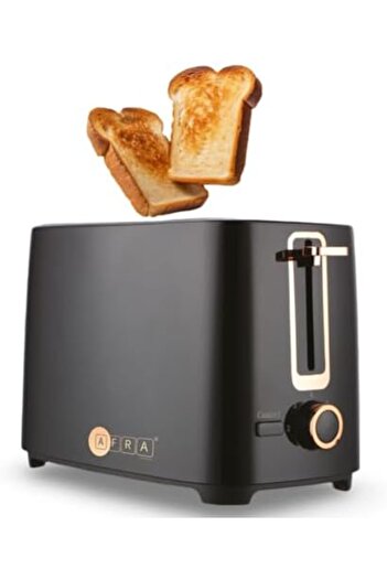 Afra 2 Slice Bread Toaster, 700W, 2 Slots, Removable Crumb Tray, Plastic Body, Black Finish, Eject B