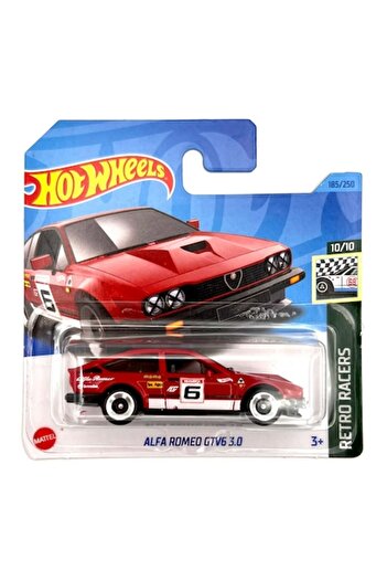 HOT WHEELS Masinuta Metalica Hot Wheels Alfa Romeo GTV6 3.0, Rosu, 1:64