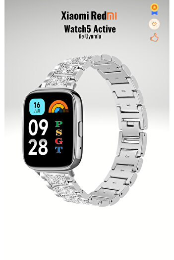 PSGT Akıllı Saat Elmas Bantları Xiaomi Redmi Watch 5 Active/Lite ile Uyumlu Kordon Kayış