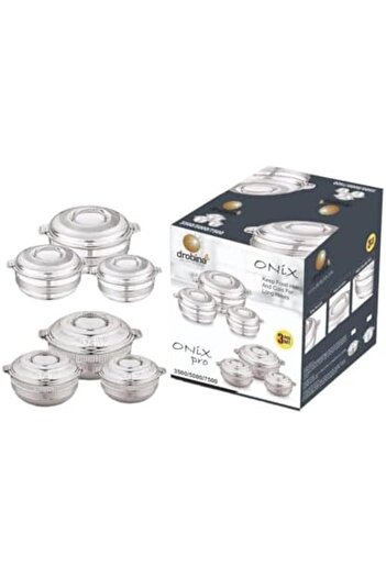 drobina Stainless Steel Food Storage Set | Keeps Food Warm for Long with Airtight Lids (3500-5000-75