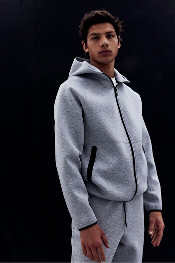 H&M Kapüşonlu ve Fermuarlı Spor Üstü DryMove™