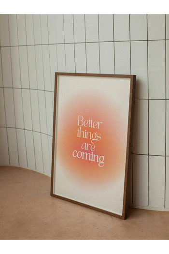 studio duha Better Things Are Coming Written Wall Poster Modern Design Poster Manifest Frameless Painting