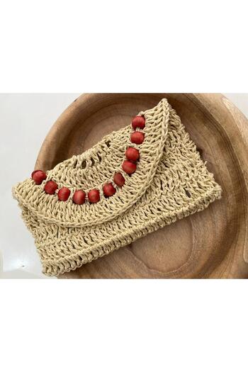 His Art Workshop Paper String Modern Beaded Bag