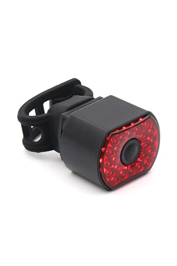 Carsons Smart Rear Bike Light LD09 with Brake Detection, 6 Modes, 22 LEDs, Battery Indicator, Black