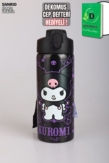 kuromi "Dekomus Pocket Notebook with Gift" Licensed Steel Bottle 500 ml