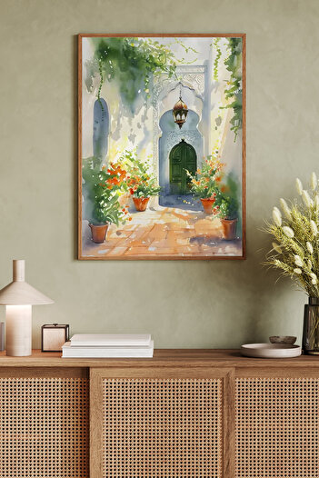 Dekorsiahome Tek Parça Ahşap Çerçeveli Tablo TK0962