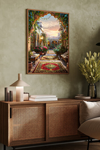 Dekorsiahome Tek Parça Ahşap Çerçeveli Tablo TK0945
