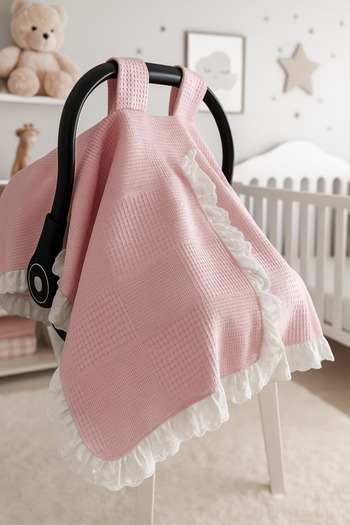 minoshes 100% Cotton Pique Stroller Cover /Fisto Detailed