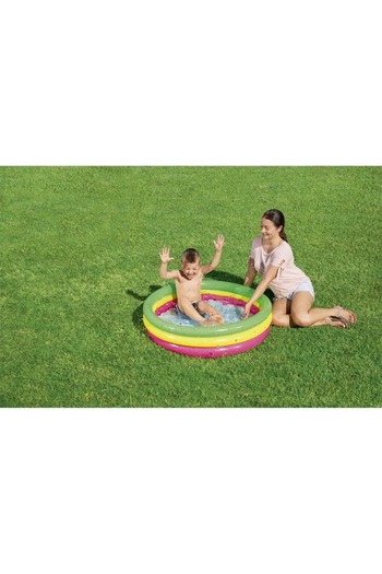 BESTWAY Swim Squad™ Kiddie Pool – 102 cm × 25 cm (Toddler 3‑Ring Pool)