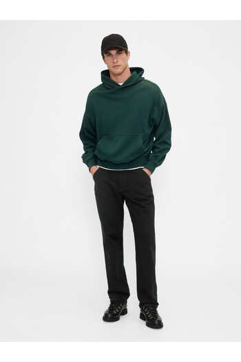 GAP Erkek Siyah Rahat Utility Kaki Pantolonları